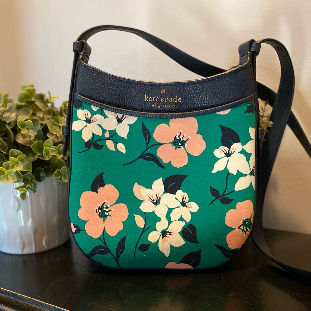 Kate Spade Leila Green Floral North South Crossbody